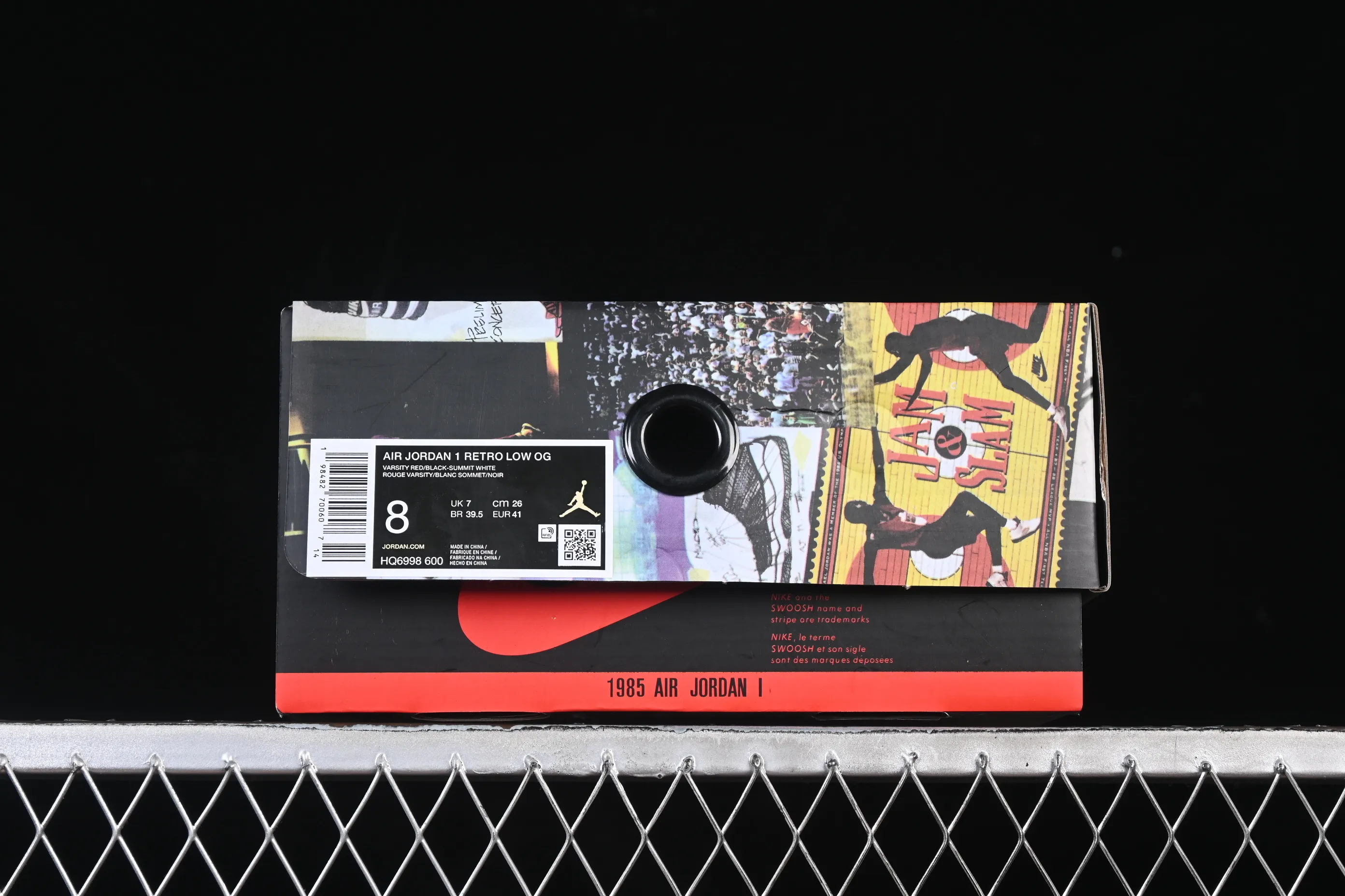 All categories Air Jordan Jordan series basketball shoes Air Jordan 1 Low Air Jordan 1 Low AJ1 Joe 1 UN white and red low-top cultural and casual sneakers HQ6998-600
